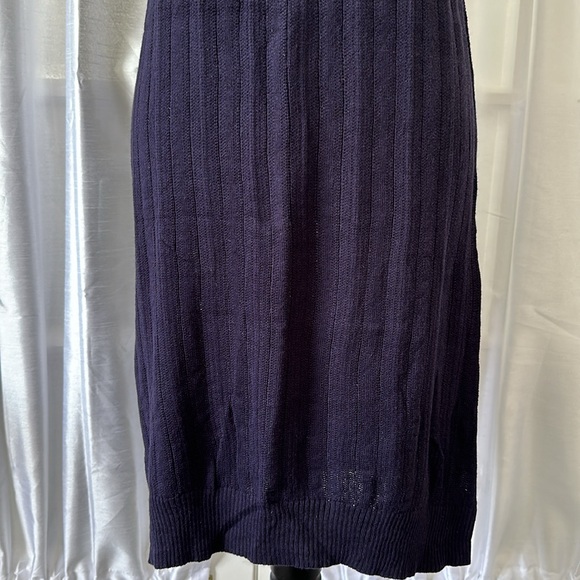 Calvin Klein Sleeveless Sweater Dress- Navy - Picture 4 of 12